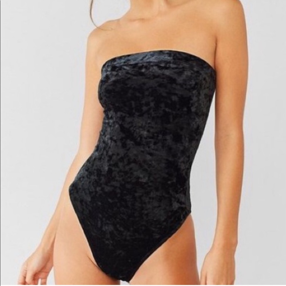 Princess Polly velvet strapless body suit